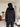 Veste zippée à capuche avec strass et fausse fourrure – Noir