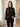 Blouse Femme Imprimée à Manches Longues - Noir
