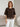 Top Femme Manches Courtes à Gros Boutons et Bas en Dentelle - Choco