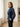 Top en dentelle à manches longues – Marine