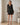 Robe Courte Femme Imprimée Cache-Cœur à Volants - Noir