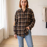 Chemise à carreaux coupe décontractée – Choco