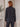 Chemise femme rayée à détails brillants - Noir