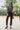 Jean Femme Flared Taille Haute Coupe Droite 7/8 - Prune