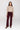 Pantalon droit taille haute - Bordeaux