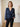 Blouse Femme Cache-Cœur à Col V - Marine