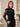 Top femme en dentelle à manches longues - Noir